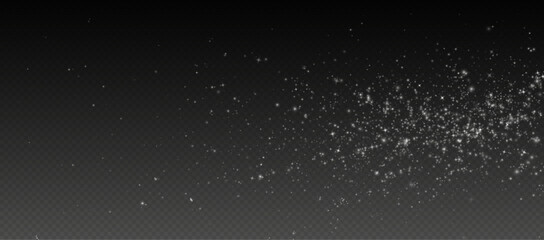 Transparent png white sparkling dust overlay with glowing magic light bursts and fairy stardust particles for festive christmas background and holiday design sparkle effects shining bokeh confetti © Alexsandr