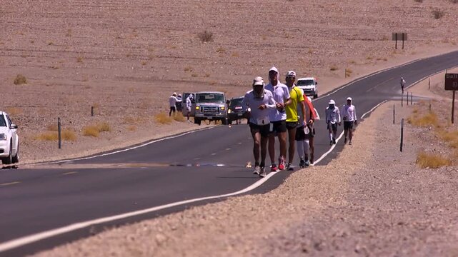 Badwater athletes slowing in the heat