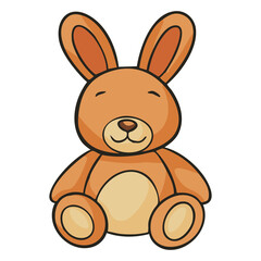Cute Bunny Plush Toy Illustration