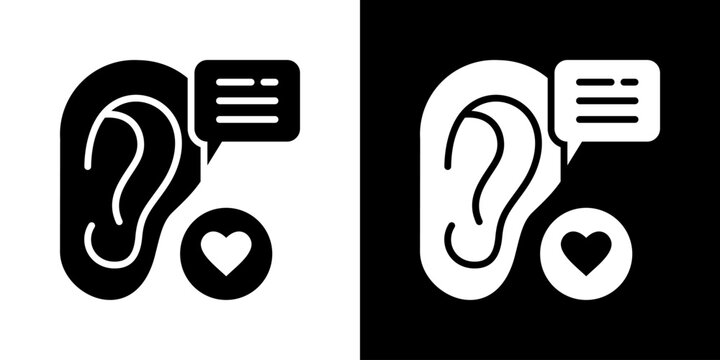 Social Listening Icon Set Multiple Style Collection