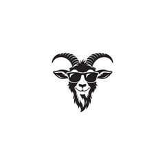 Naklejka premium Cool Goat Mascot Logo