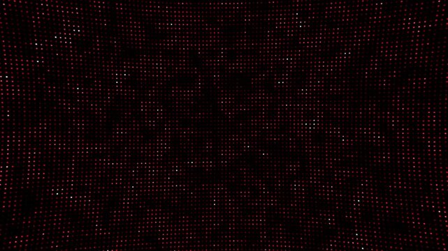 Abstract dark background featuring shimmering golden dots arrangement in rhythmic motion creating elegant visual texture for motion graphics design project.
