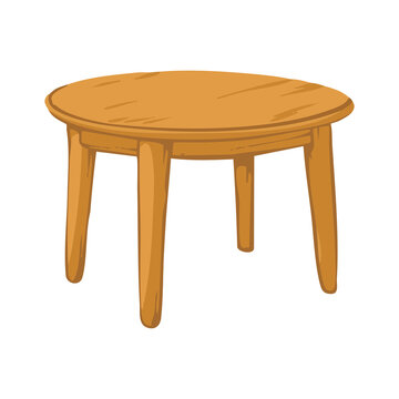 Round Wooden Dining Table Furniture Icon