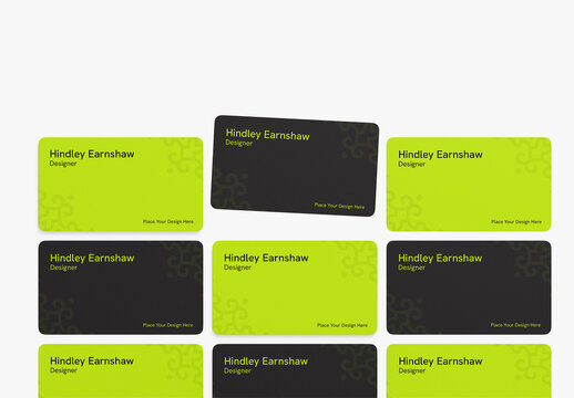 Business Card Mockup Collection in Grid Presentation Layout
