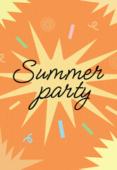 Obraz premium Celebration for birthday party with decorations and fun activities in summer