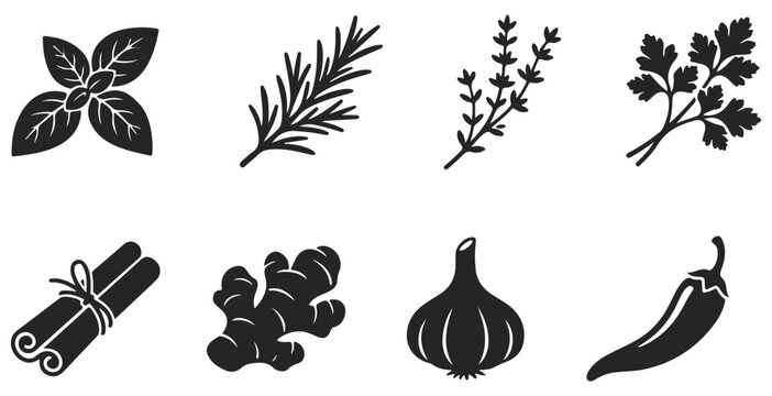Herbs and spices icons