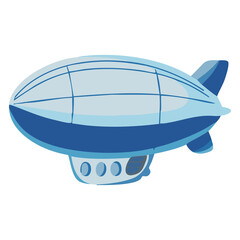Blue Airship Blimp Aircraft Icon © nikagraphic