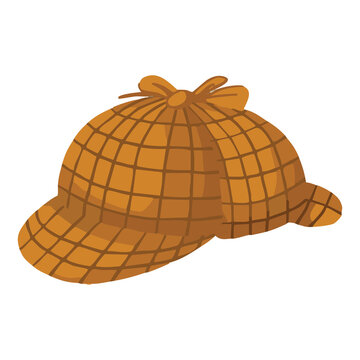 Sherlock Style Detective Hat Illustration