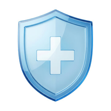 Blue shield protection cross healthcare medical safety secure.