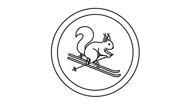 skiing squirrel icon