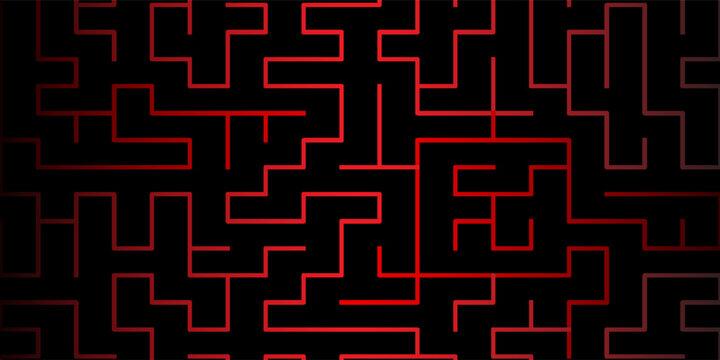 Abstract background black maze gradient white and red color