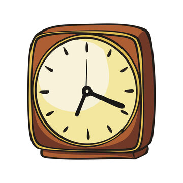 Retro Square Desk Clock Vintage Style