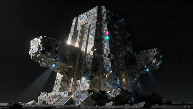 Interdimensional Monolith at the Edge of Reality