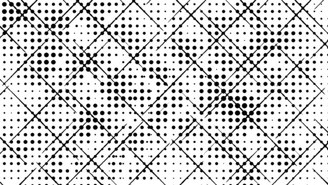 Geometric abstract pattern with black lines isolated on transparent background