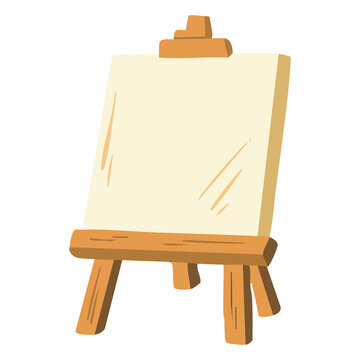 Blank Canvas on Easel Art Studio