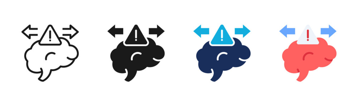 Risk Taking Behavior icon set multiple style collection