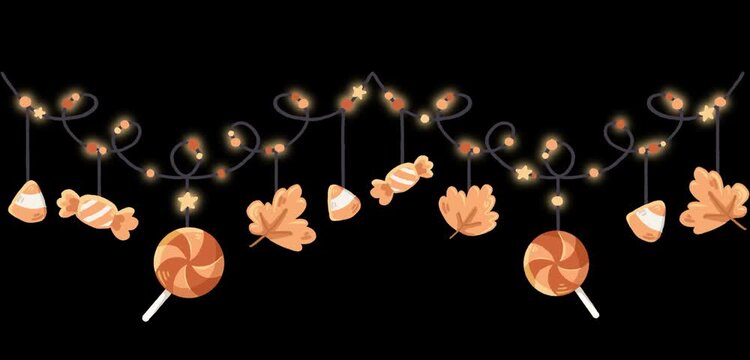 Animated Autumn Candy Garland