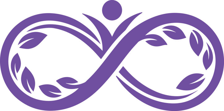 Infinity loop vector logo with organic leaves and human element

Endless growth, eternal wellness, and sustainability concept icon

Continuous health, eco-friendly life coaching, and harmony graphic