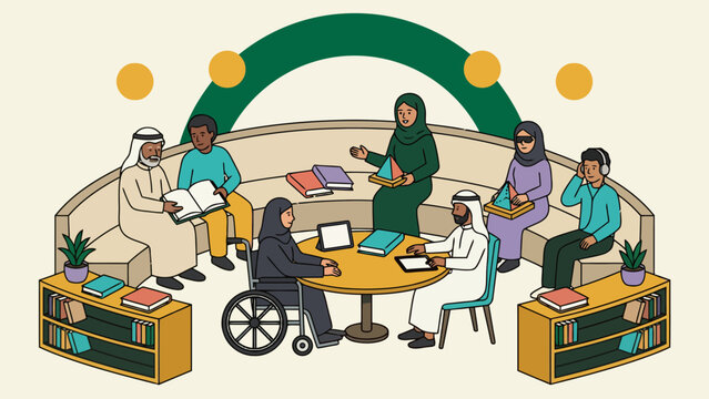 Celebration of Saudi National Day with diverse individuals in a meeting