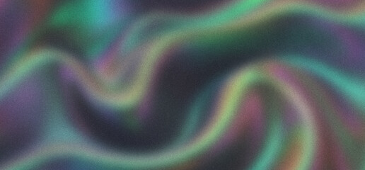 Abstract colorful iridescent blurred noise chameleon metallic wave background illustration © Avartde
