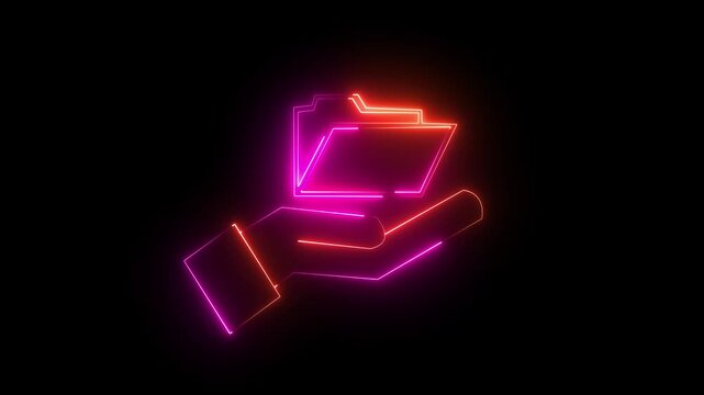 A file manager icon typically shows a folder or stacked documents, symbolizing organization and file management. Often designed with a 4k video.