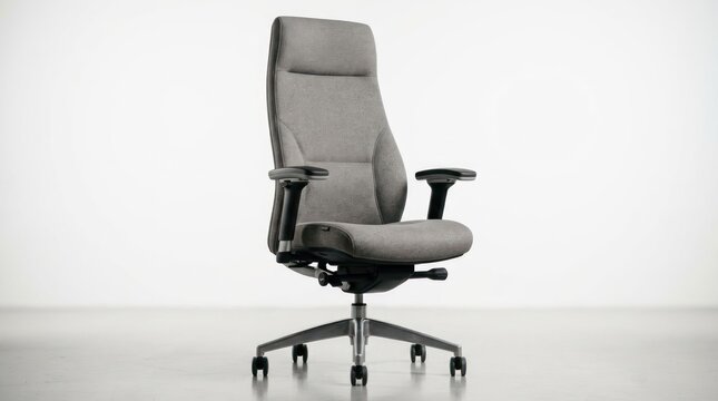 Modern Ergonomic Executive Office Chair with High Back and Adjustable Armrests.