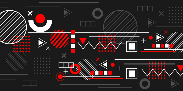 Background of geometric shapes. Technology background. Abstract banner for design. Vector illustration .
