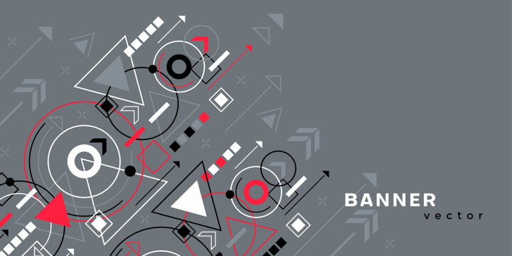 Technological background. Abstract geometry background. Arrows pointer. Business concept. Vector illustration .