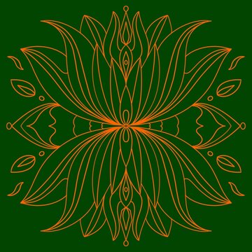 green floral ornament