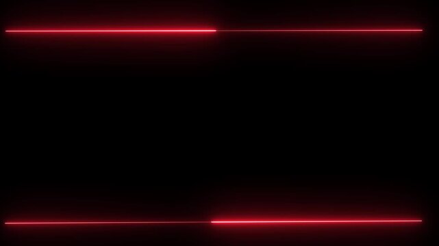 Glowing blue neon rectangular border animation loop for digital background and motion graphic concept