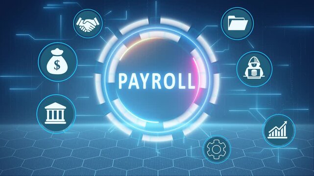 payroll standards quality control assurance warranty business technology concept. Business technology process improvement concept on virtual screen.