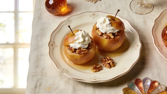 baked apple pie with cinnamon