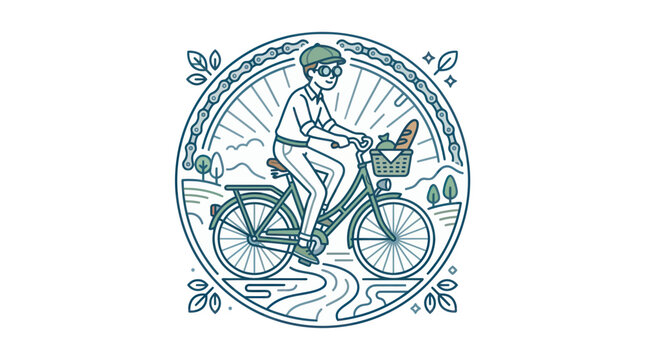 Man Riding a Bicycle Outdoors Freely.
