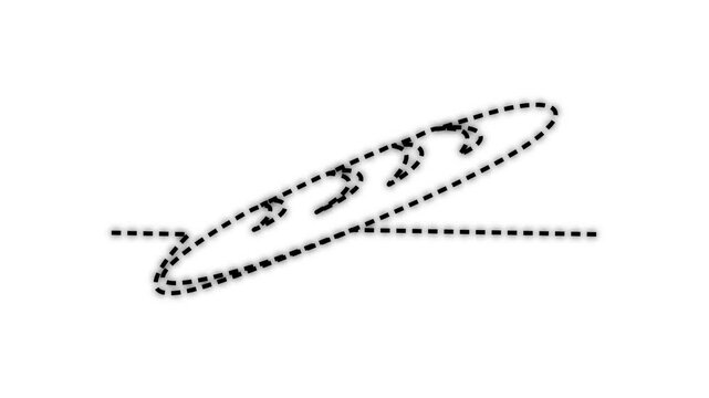 Self Drawing Animation of French Baguette icon on a white background