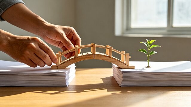 Building Small Wooden Bridge Between Separate Stacks