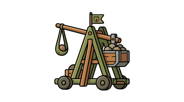 Medieval Siege Weapon Cartoon