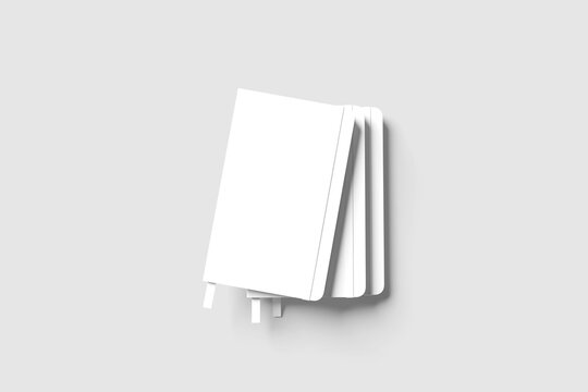 Blank A5 Notebook Mockup - 3D Illustration