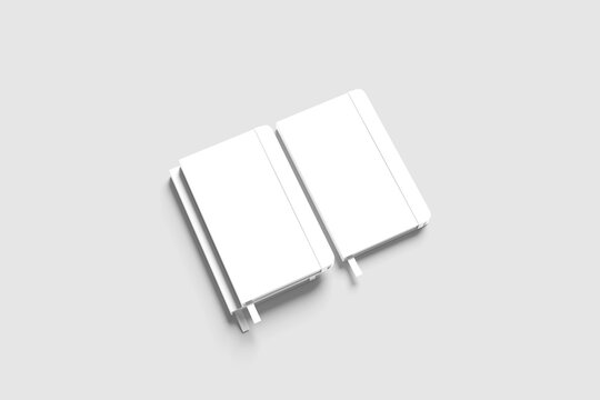 Blank A5 Notebook Mockup - 3D Illustration