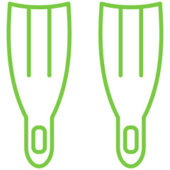 Flippers Line Icon Style © maryam