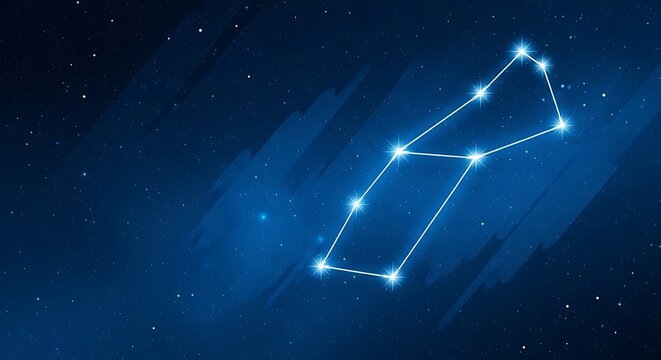 The ursa major constellation in the night sky