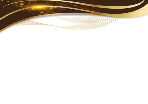 elegant golden certificate background Frame with a luxury ivory flowing wave border Template