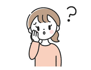 疑問を感じる子供　女の子