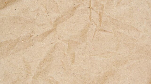 Crumpled Beige Paper Texture Forms a Seamless Loop, Creating a Minimal Clean Surface for Typography, Overlays, Presentations and Motion Graphics
