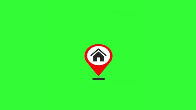 High-quality animated map location pin icon for GPS navigation, travel apps, business directories, delivery tracking, and user interface motion graphics.
