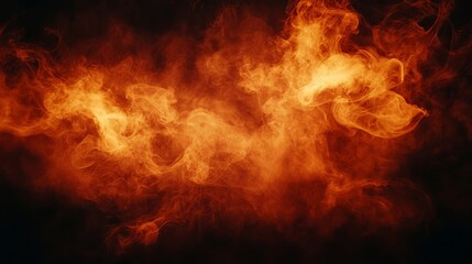 Fototapeta premium Abstract Cinematic Fire Texture with Glowing Orange Mist and Faded Charcoal Smudge Background Design