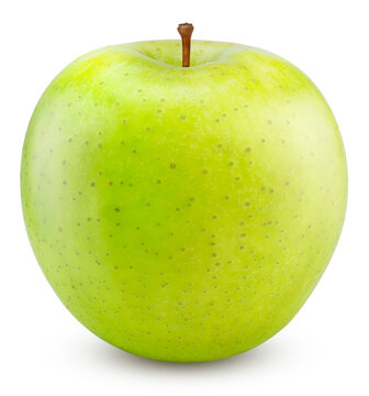 Fresh Green Apple Isolated on White background, with clipping path, gourmet beverage branding and premium food packaging design.