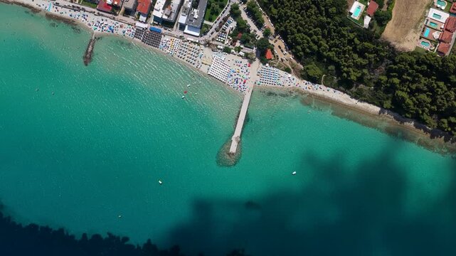 Kallithea Beach Pier and Turquoise Aegean Shoreline