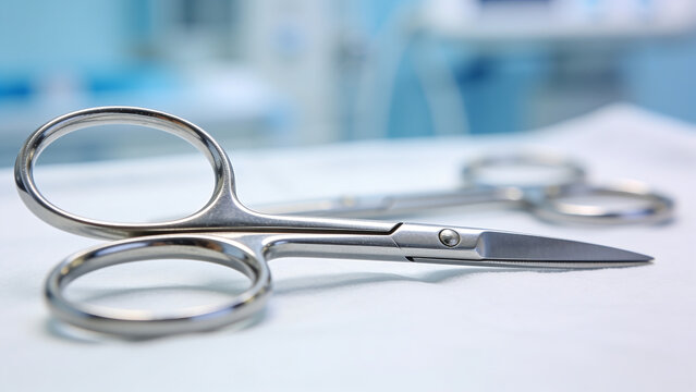 Generative AI presents a pair of surgical scissors on a clinical surface
