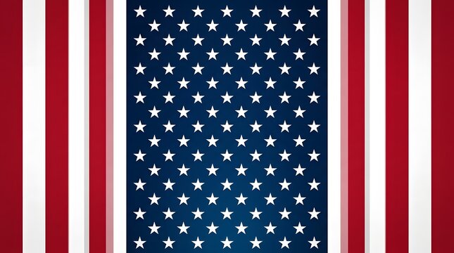 Stylized american flag pattern with vertical stripes and star field