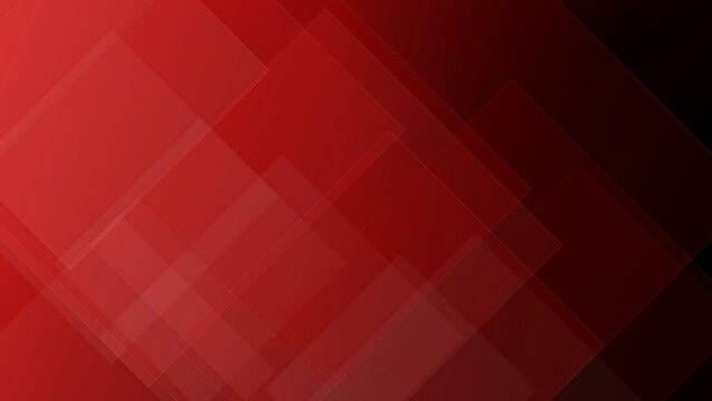 Abstract red geometric layered square background with transparent overlays for corporate branding and business presentations